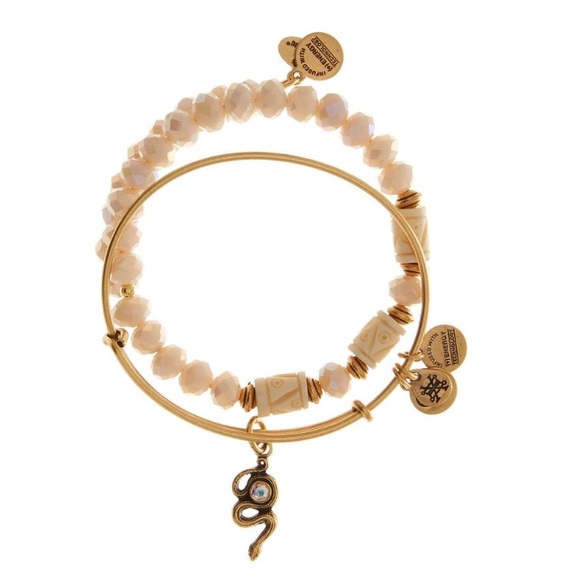 Alex and Ani Snake Beaded Expandable Wire Bangles - Picture 6 of 6